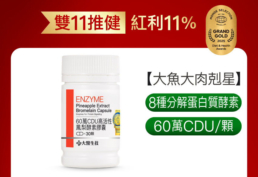 60萬CDU高單位鳳梨酵素膠囊